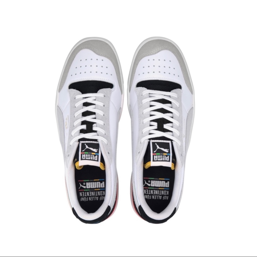 Men’s Puma Ralph Sampson low sneakers casual white black red green blue US 8 - Picture 8 of 9